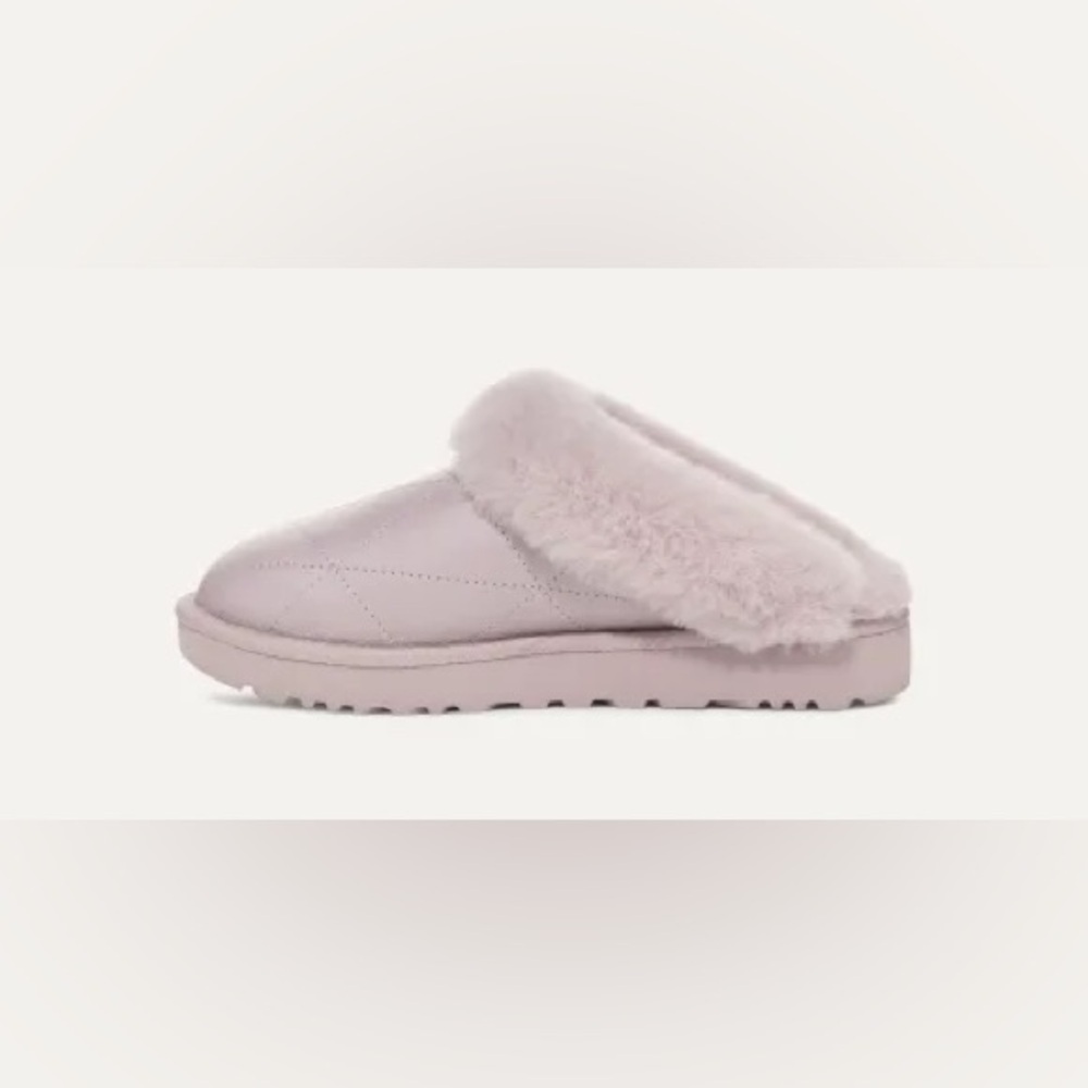 UGG | Cluggette Pearlized Slipper Leather Sheepskin Indoor Outdoor Gift New - Picture 11 of 13